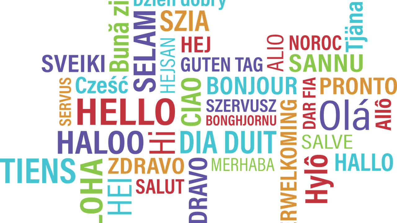 hello written in multiple languages
