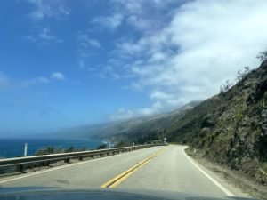 Driving on the Pacific Coast Highway